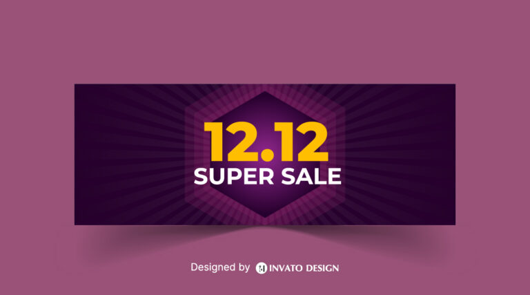 12.12 Sale Banner Vector, Free Shopping Day Background, Editable Sale Banner Design, Holiday Promotion Vector Template, 12.12 E-commerce Sale Design,