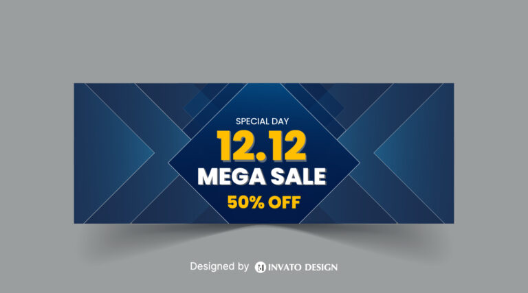 12.12 Sale Banner Vector, Free Shopping Day Background, Editable Sale Banner Design, Holiday Promotion Vector Template, 12.12 E-commerce Sale Design,