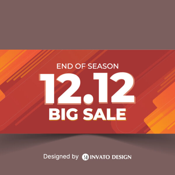 12.12 Sale Banner Vector, Free Shopping Day Background, Editable Sale Banner Design, Holiday Promotion Vector Template, 12.12 E-commerce Sale Design,