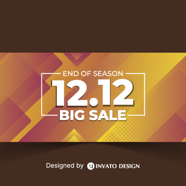 12.12 Sale Banner Vector, Free Shopping Day Background, Editable Sale Banner Design, Holiday Promotion Vector Template, 12.12 E-commerce Sale Design,