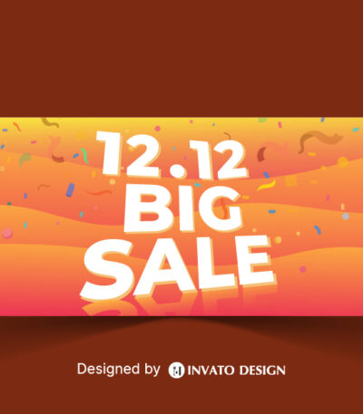 12.12 Sale Banner Vector, Free Shopping Day Background, Editable Sale Banner Design, Holiday Promotion Vector Template, 12.12 E-commerce Sale Design