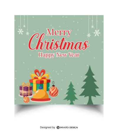 Free Christmas Social Media Template, Festive Holiday Post Design, Editable Christmas Vector Template, Christmas Marketing Post Design, Holiday Social Media Graphics,