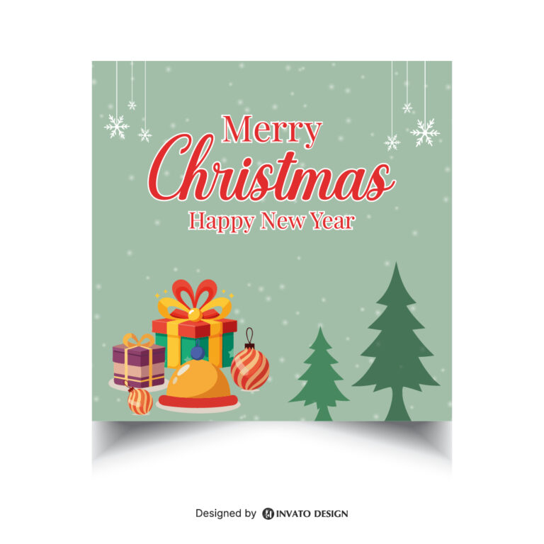 Free Christmas Social Media Template, Festive Holiday Post Design, Editable Christmas Vector Template, Christmas Marketing Post Design, Holiday Social Media Graphics,