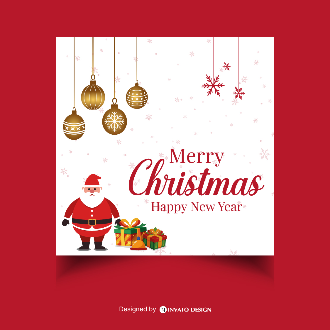 Free Christmas Social Media Template, Festive Holiday Post Design, Editable Christmas Vector Template, Christmas Marketing Post Design, Holiday Social Media Graphics,