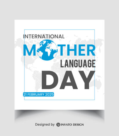 Free Mother Language Day Template, International Language Day Post Design, Editable Social Media Template, Linguistic Diversity Vector Design, Cultural Celebration Social Media Post,