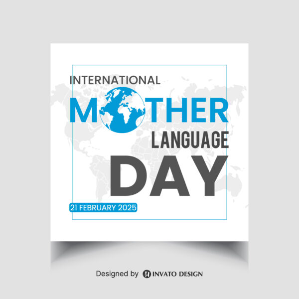 Free Mother Language Day Template, International Language Day Post Design, Editable Social Media Template, Linguistic Diversity Vector Design, Cultural Celebration Social Media Post,