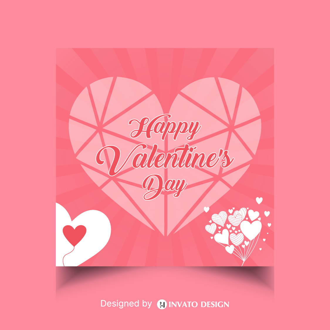 Free Valentine’s Day social media post template in vector format featuring romantic designs, customizable elements, and professional visuals for heartfelt messages