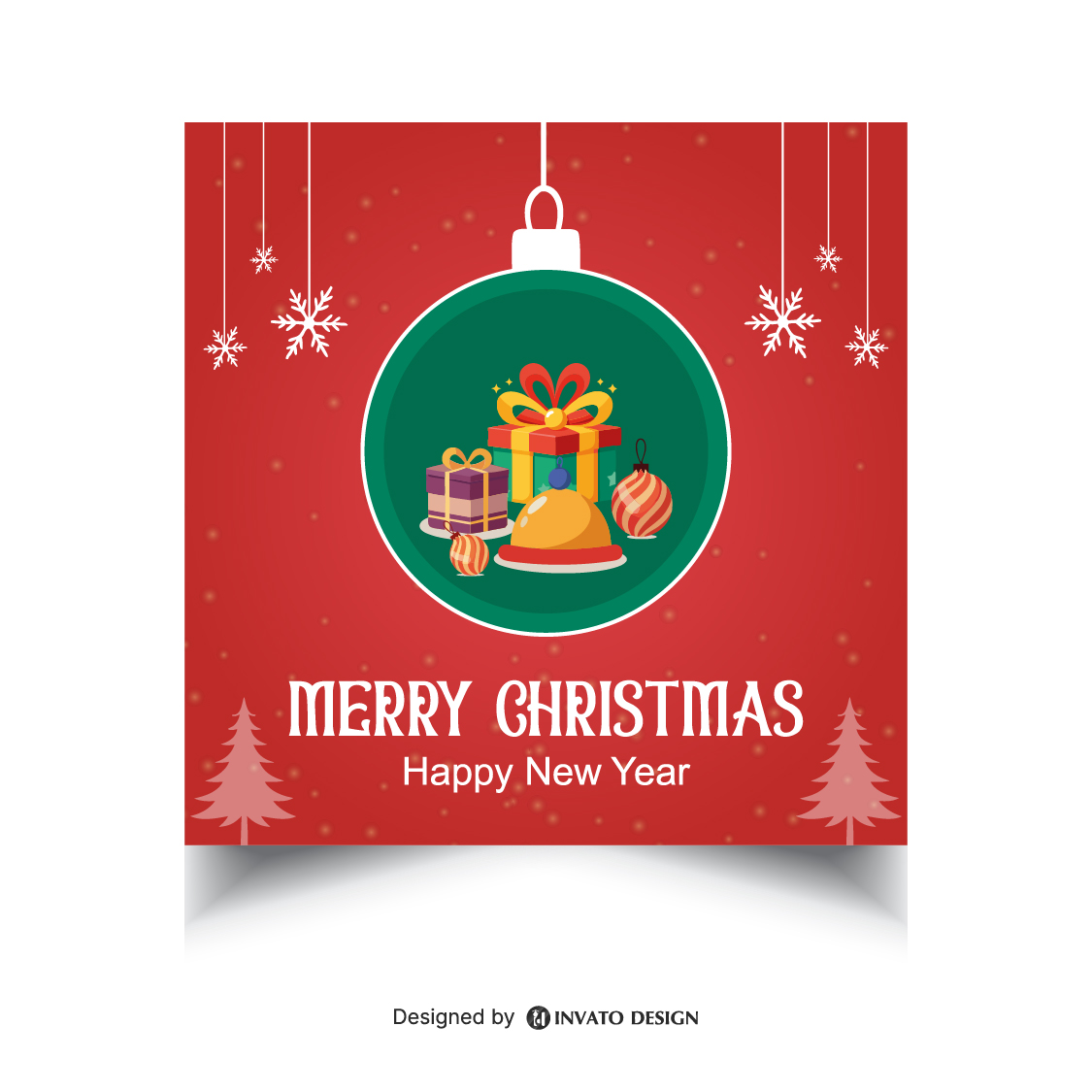 Free Christmas Social Media Template, Festive Holiday Post Design, Editable Christmas Vector Template, Christmas Marketing Post Design, Holiday Social Media Graphics,