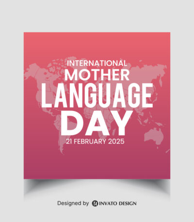 Free Mother Language Day Template, International Language Day Post Design, Editable Social Media Template, Linguistic Diversity Vector Design, Cultural Celebration Social Media Post,