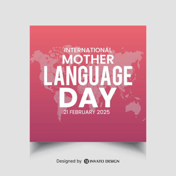 Free Mother Language Day Template, International Language Day Post Design, Editable Social Media Template, Linguistic Diversity Vector Design, Cultural Celebration Social Media Post,