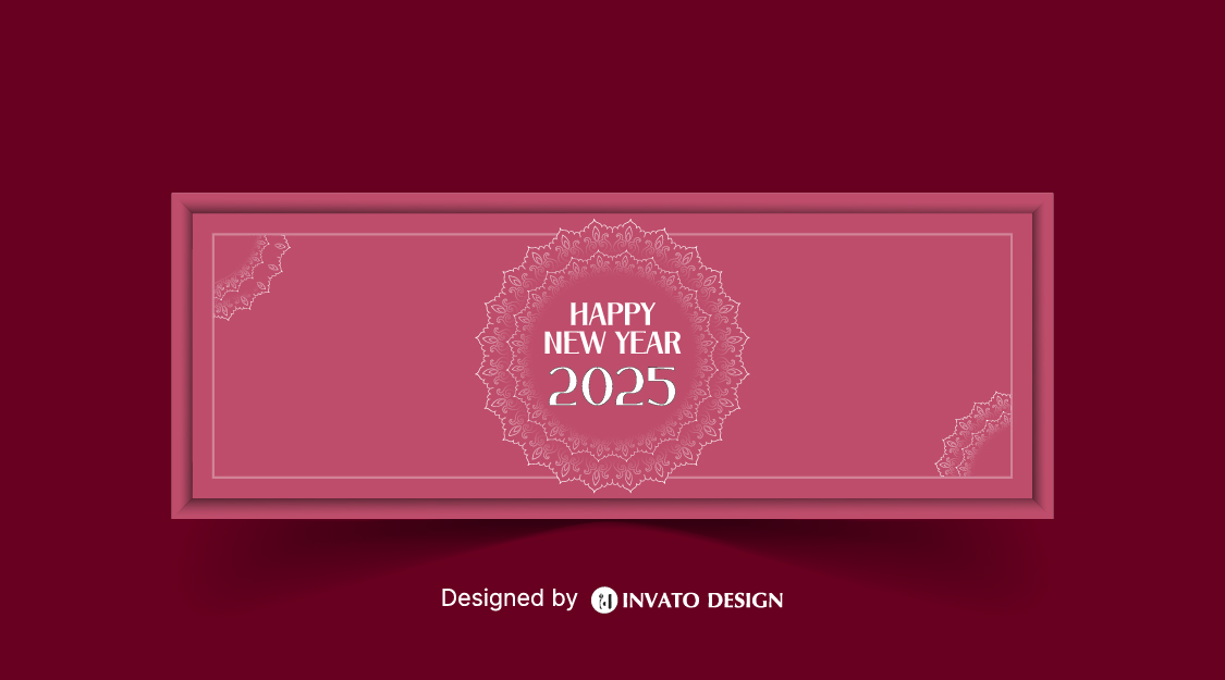 Free Happy New Year social media banner template with customizable festive design, perfect for promotions and holiday greetings.