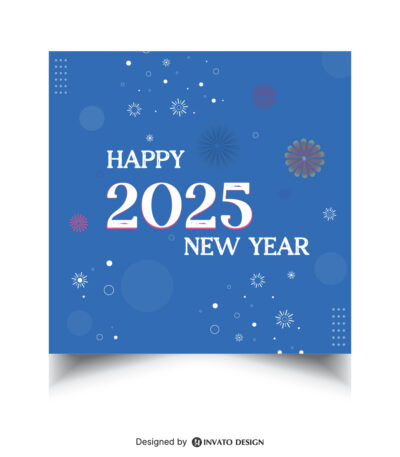 Free Happy New Year Template, Editable New Year Social Media Design, Festive New Year Post Template, Customizable Holiday Social Media Post, New Year Celebration Design,