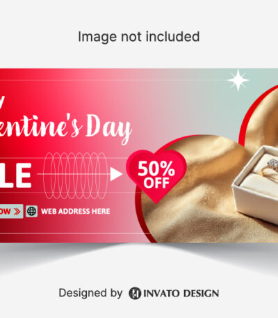 Free Valentine’s Day social media banner template in vector format featuring romantic designs, customizable text, and professional visuals for digital platforms