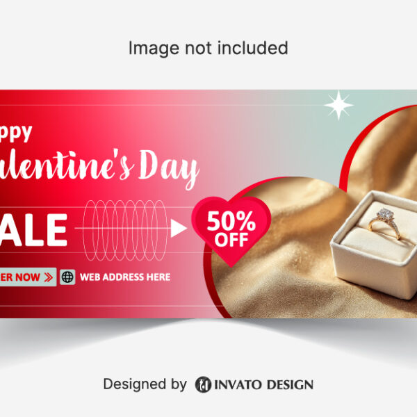 Free Valentine’s Day social media banner template in vector format featuring romantic designs, customizable text, and professional visuals for digital platforms