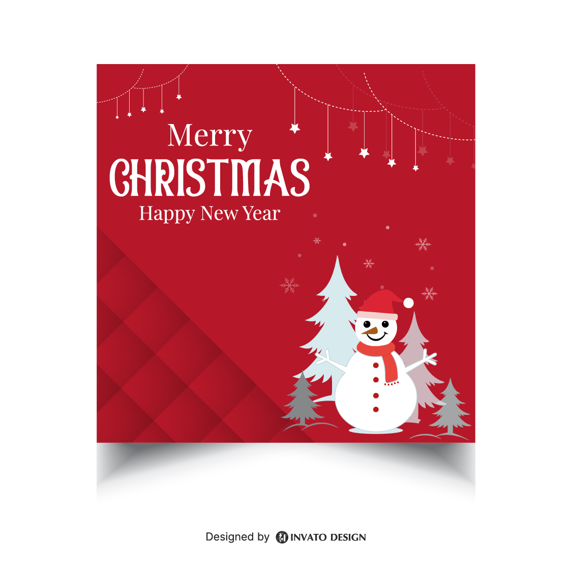 Free Christmas Social Media Template, Festive Holiday Post Design, Editable Christmas Vector Template, Christmas Marketing Post Design, Holiday Social Media Graphics,