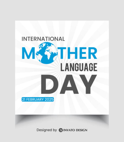 Free Mother Language Day Template, International Language Day Post Design, Editable Social Media Template, Linguistic Diversity Vector Design, Cultural Celebration Social Media Post,