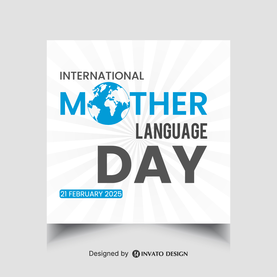 Free Mother Language Day Template, International Language Day Post Design, Editable Social Media Template, Linguistic Diversity Vector Design, Cultural Celebration Social Media Post,