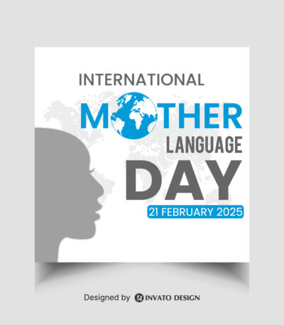 Free Mother Language Day Template, International Language Day Post Design, Editable Social Media Template, Linguistic Diversity Vector Design, Cultural Celebration Social Media Post,