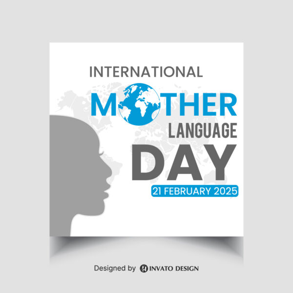 Free Mother Language Day Template, International Language Day Post Design, Editable Social Media Template, Linguistic Diversity Vector Design, Cultural Celebration Social Media Post,