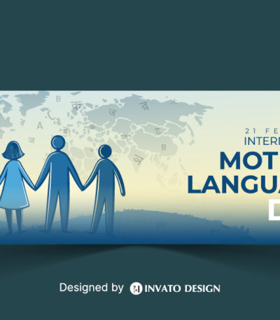 Editable Mother Language Day social media post template featuring vibrant colors, cultural elements, and customizable text, perfect for International Language Day.