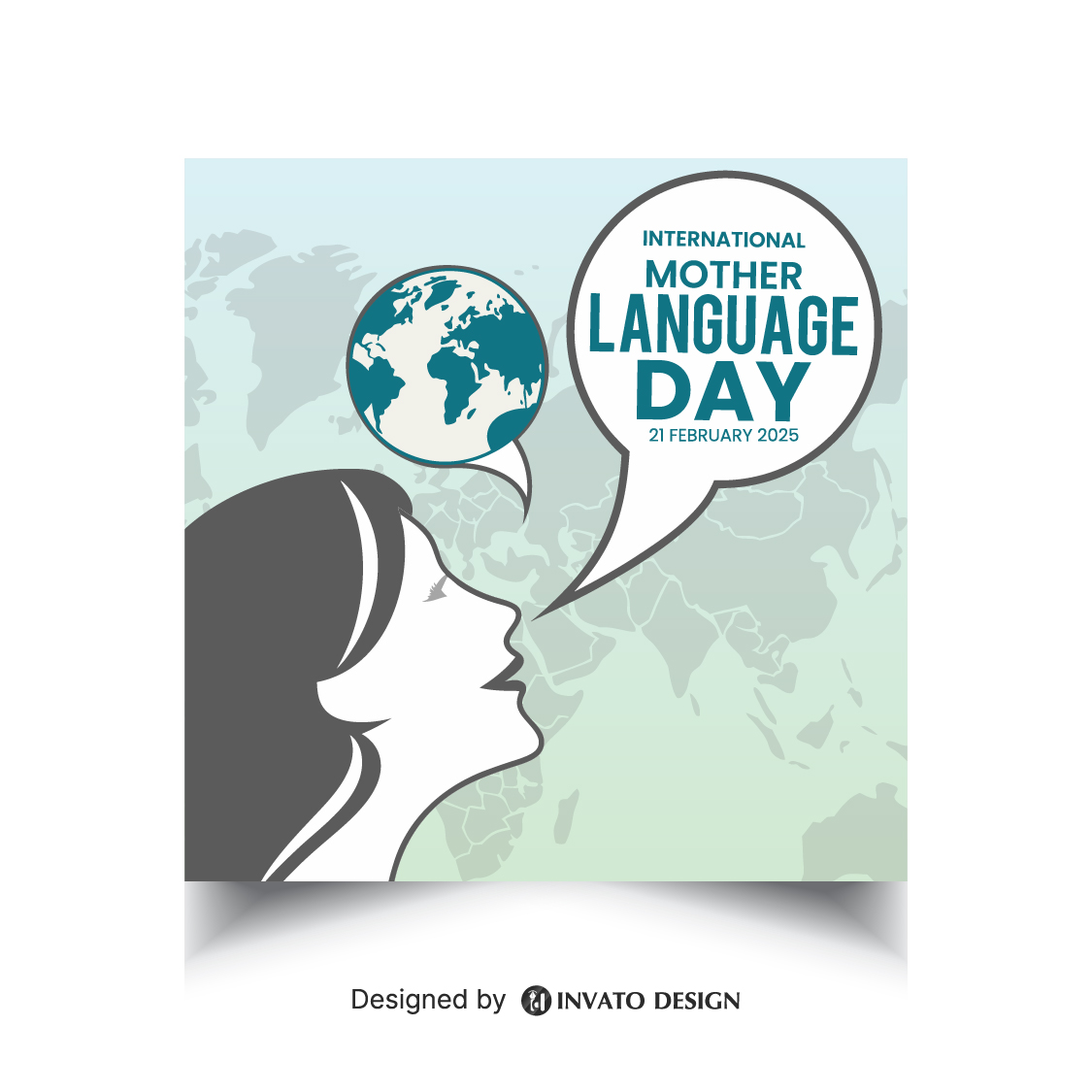 Free Mother Language Day Template, International Language Day Post Design, Editable Social Media Template, Linguistic Diversity Vector Design, Cultural Celebration Social Media Post,