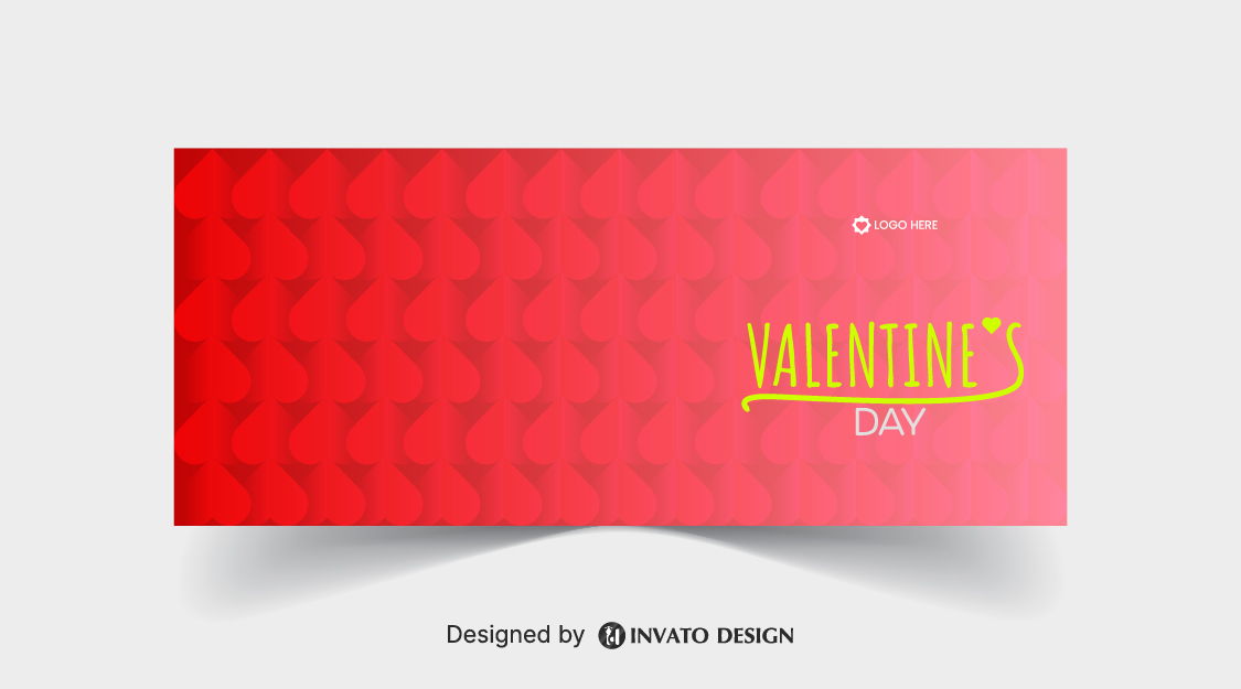 Free Valentine’s Day social media banner template in vector format featuring romantic designs, customizable text, and professional visuals for digital platforms