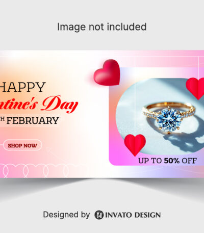 Free Valentine’s Day Social Media Banner Template - Vector Format