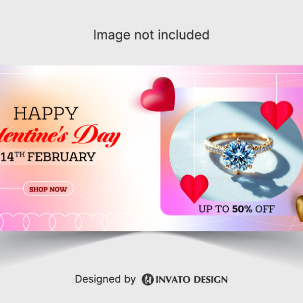 Free Valentine’s Day Social Media Banner Template - Vector Format