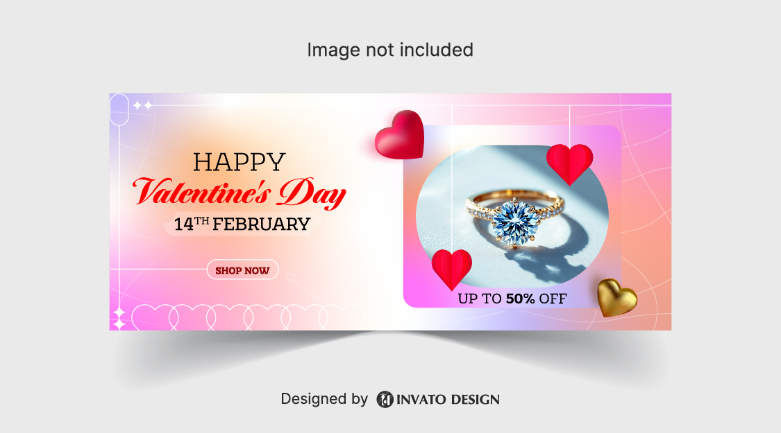 Free Valentine’s Day Social Media Banner Template - Vector Format