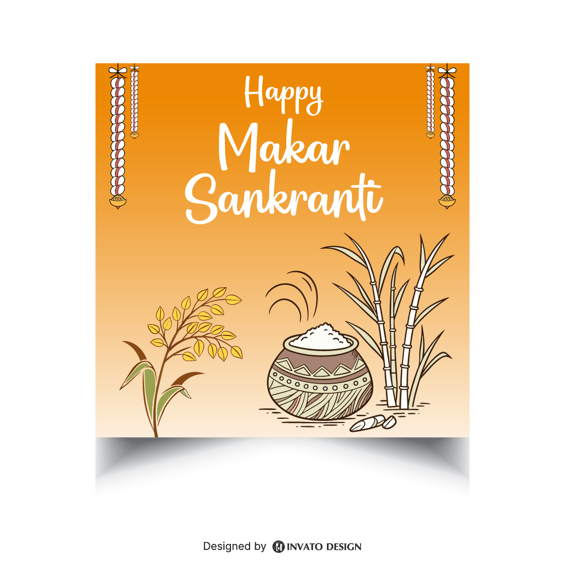 Free Makar Sankranti social media post template with vibrant kites, traditional designs, and festive colors in vector format