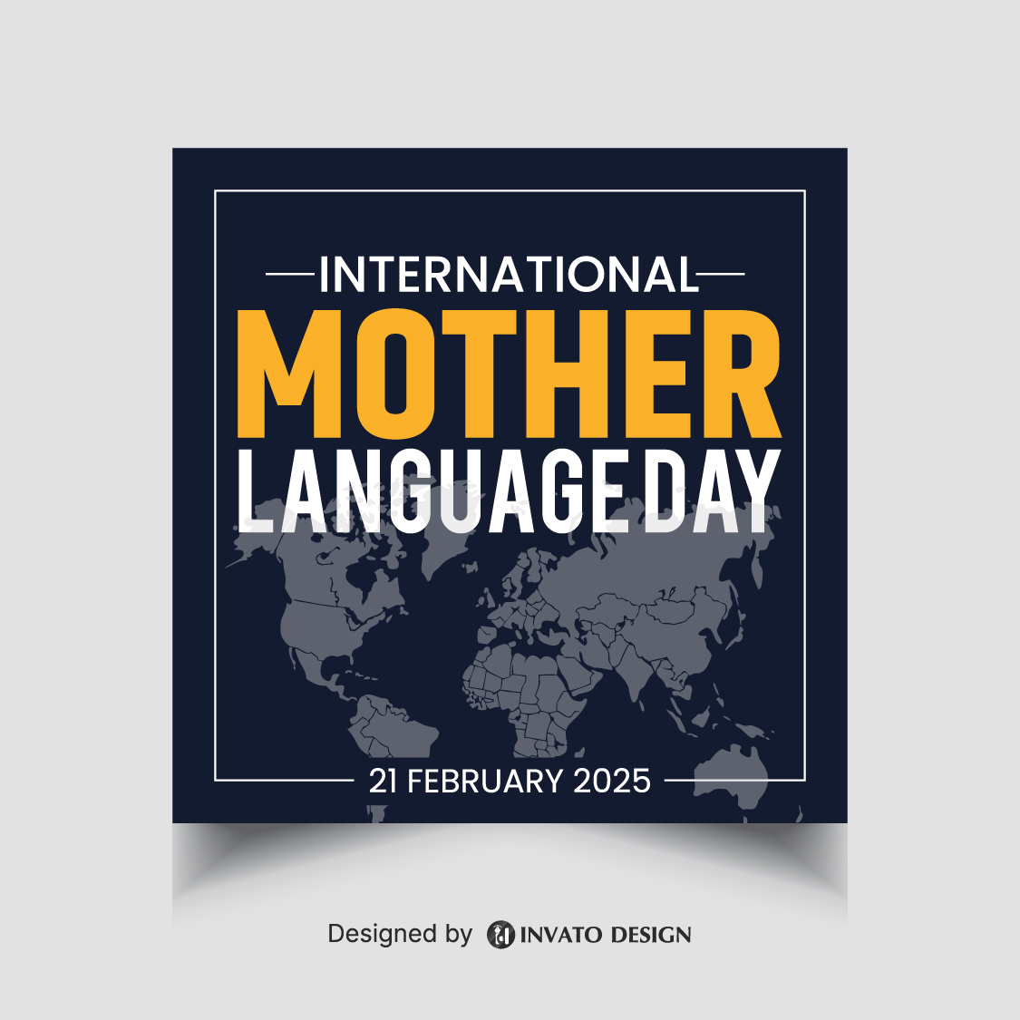 Free Mother Language Day Template, International Language Day Post Design, Editable Social Media Template, Linguistic Diversity Vector Design, Cultural Celebration Social Media Post,