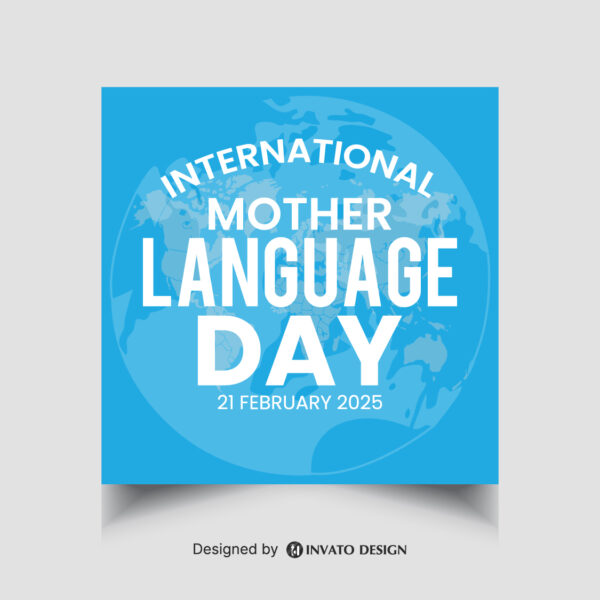 Free Mother Language Day Template, International Language Day Post Design, Editable Social Media Template, Linguistic Diversity Vector Design, Cultural Celebration Social Media Post,