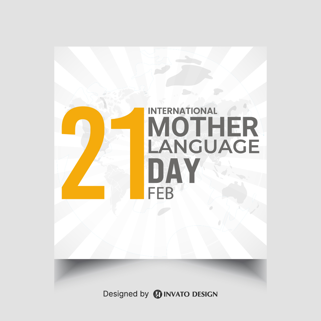 Free Mother Language Day Template, International Language Day Post Design, Editable Social Media Template, Linguistic Diversity Vector Design, Cultural Celebration Social Media Post,