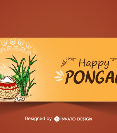 Free Pongal social media post template in vector format with vibrant colors, festive elements, and customizable layouts for professional visuals.