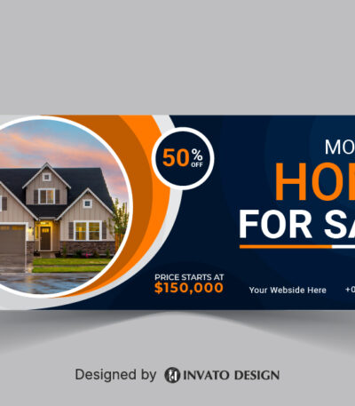 Free real estate social media banner design template in vector format, featuring modern layouts and professional branding elements.