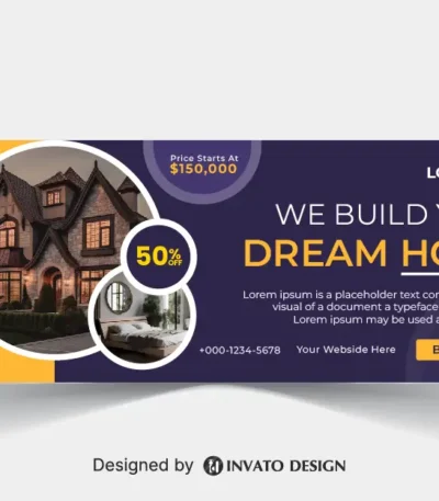 Free real estate social media post design template in vector format, featuring modern layouts and professional branding elements.