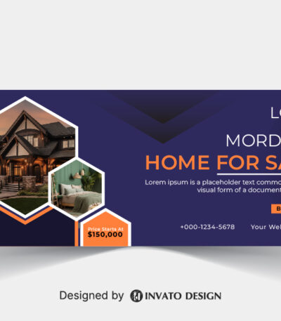 Free real estate social media banner design template in vector format, featuring modern layouts and professional branding elements.