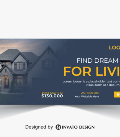 Free real estate social media banner design template in vector format, featuring modern layouts and professional branding elements.