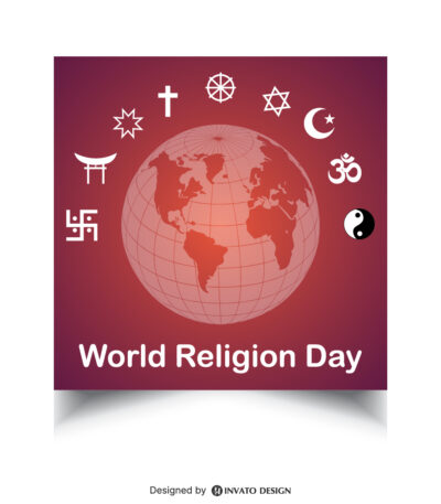 Free World Religion Day social media post template in vector format with harmonious designs, customizable colors, and professional visuals for promoting unity and peace