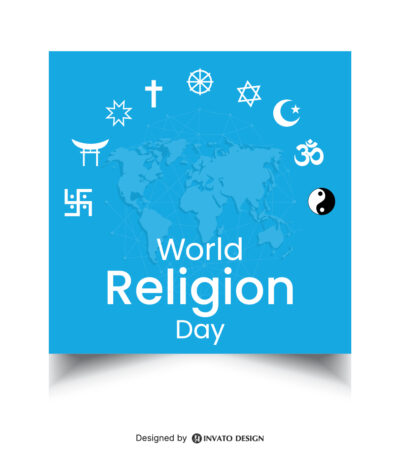 Free World Religion Day social media post template in vector format with harmonious designs, customizable colors, and professional visuals for promoting unity and peace