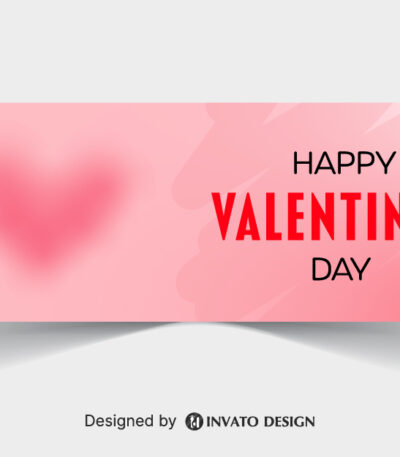 Free Valentine’s Day social media banner template in vector format featuring romantic designs, customizable text, and professional visuals for digital platforms