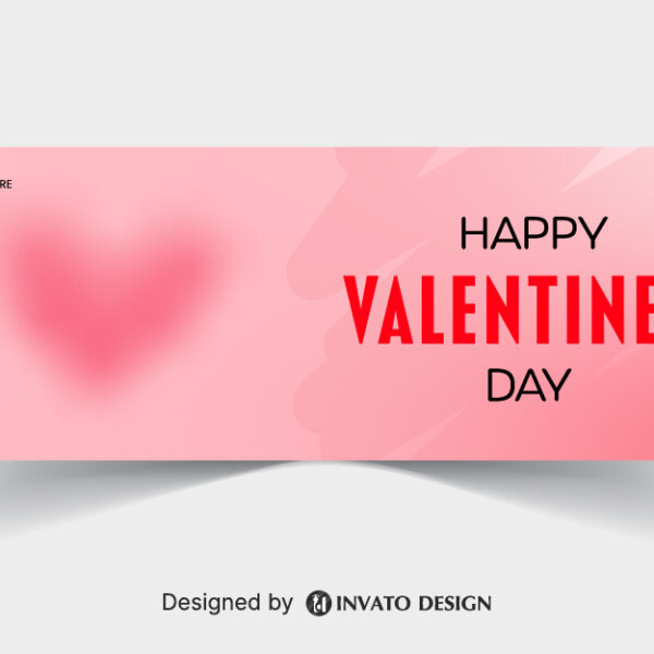 Free Valentine’s Day social media banner template in vector format featuring romantic designs, customizable text, and professional visuals for digital platforms