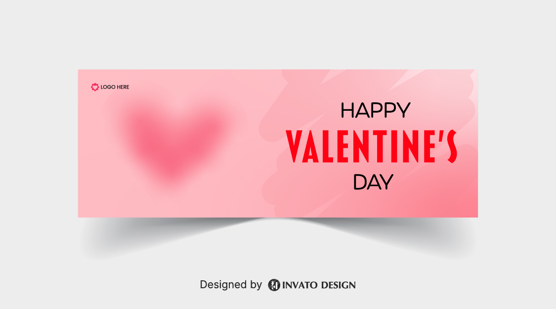 Free Valentine’s Day social media banner template in vector format featuring romantic designs, customizable text, and professional visuals for digital platforms