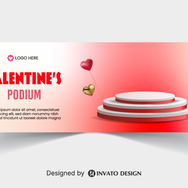 Free Valentine’s Day social media banner template in vector format featuring romantic designs, customizable text, and professional visuals for digital platforms