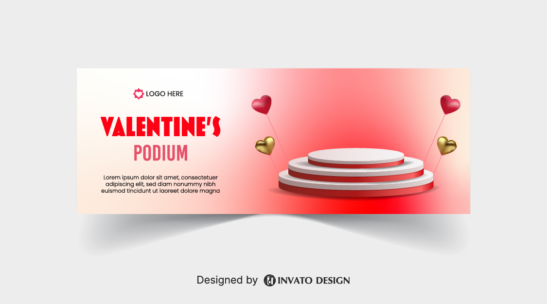 Free Valentine’s Day social media banner template in vector format featuring romantic designs, customizable text, and professional visuals for digital platforms