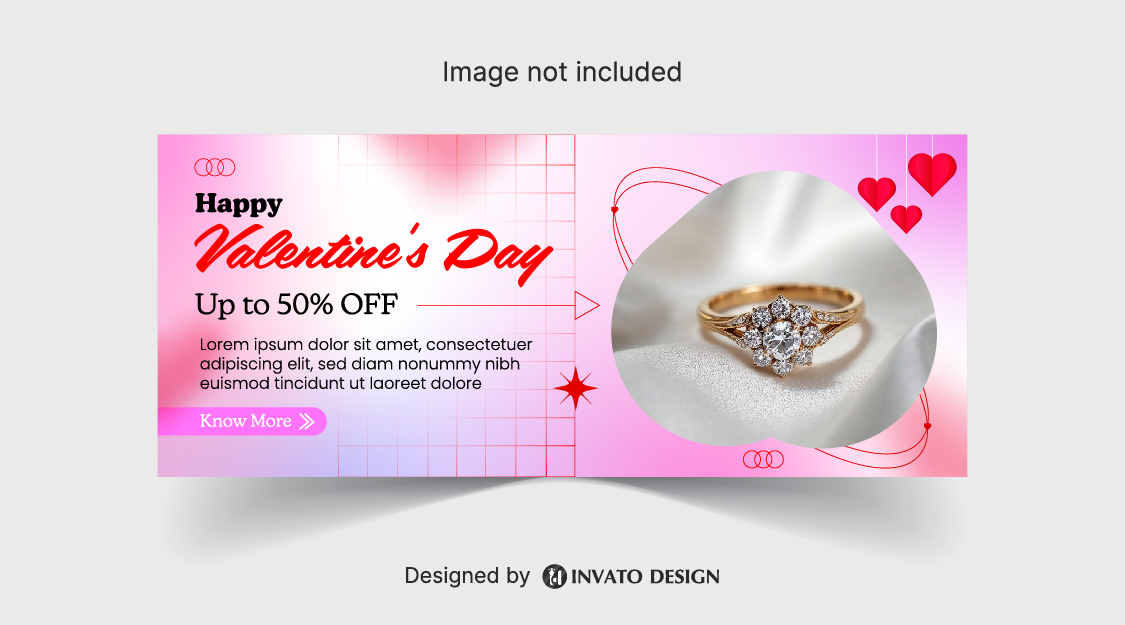 Free Valentine’s Day social media banner template in vector format featuring romantic designs, customizable text, and professional visuals for digital platforms