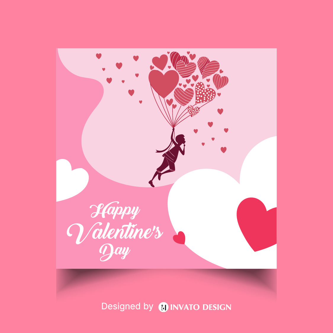 Free Valentine’s Day social media post template in vector format featuring romantic designs, customizable elements, and professional visuals for heartfelt messages