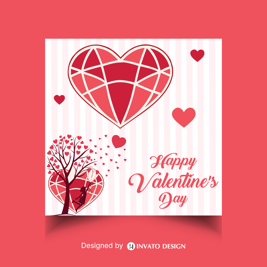 Free Valentine’s Day social media post template in vector format featuring romantic designs, customizable elements, and professional visuals for heartfelt messages