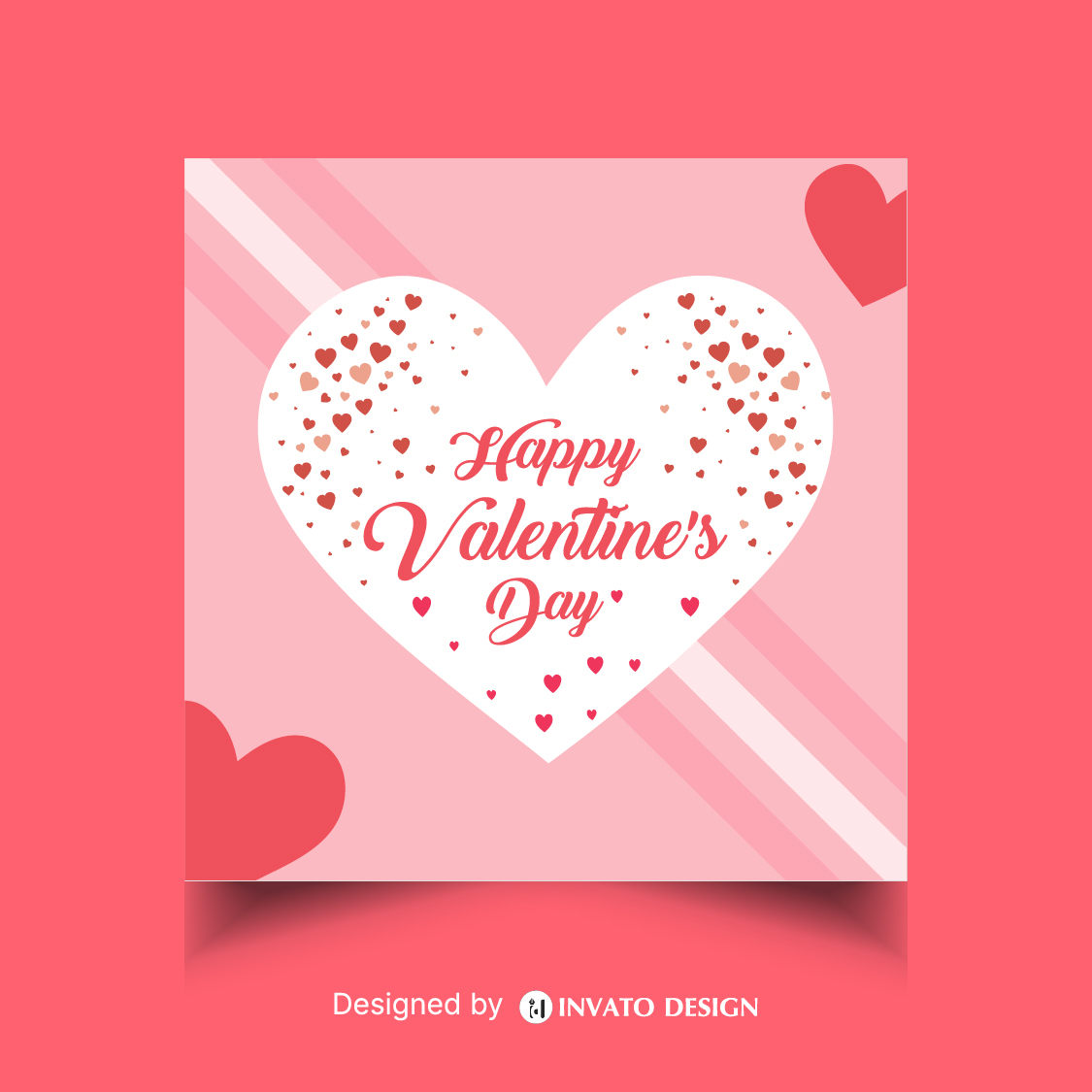 Free Valentine’s Day social media post template in vector format featuring romantic designs, customizable elements, and professional visuals for heartfelt messages