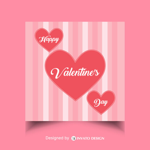 Free Valentine’s Day social media post template in vector format featuring romantic designs, customizable elements, and professional visuals for heartfelt messages